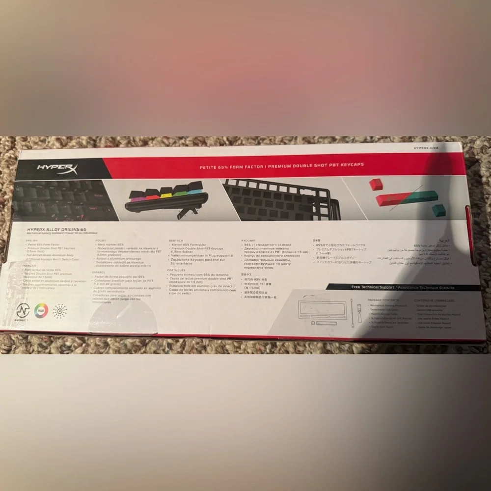 Brand new still in box HyperX Alloy Origins 65 mechanical gaming keyboard.